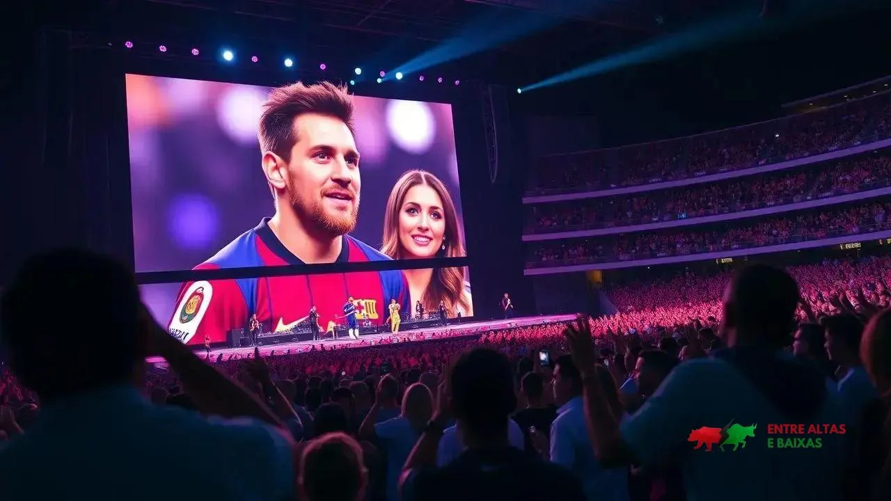 Messi e Antonela são ovacionados em kiss cam no show do Coldplay em Miami
