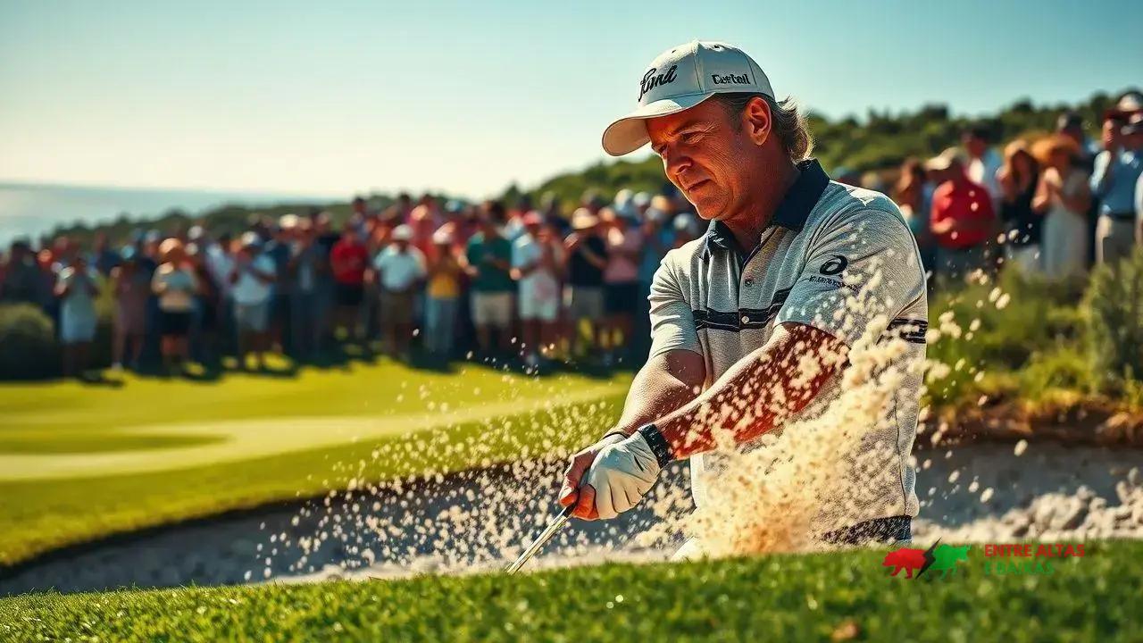 Phil Mickelson salva par do bunker no The Open 2025 em Royal Portrush
