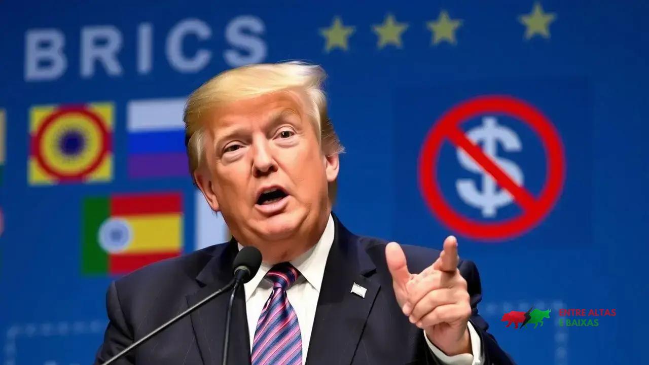 Trump alerta que Brics 'acaba rápido' se desafiar domínio do dólar
