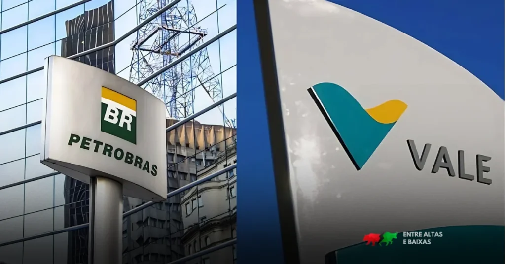 ações da Petrobras e Vale