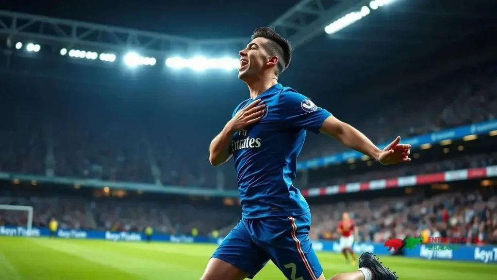 Alcaraz marca golaço e celebra à la CR7 na vitória do Everton por 2 a 0