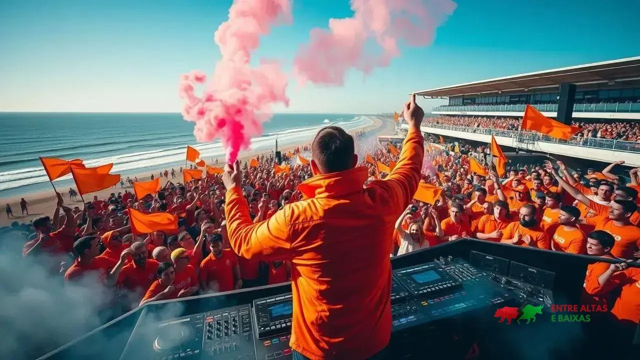 DJ anima 'Orange Army' no GP da Holanda em Zandvoort