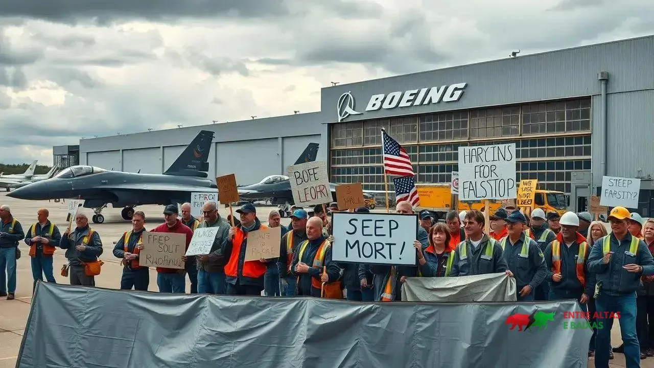 Mais de 3.000 trabalhadores da linha de caças Boeing nos EUA entram em greve