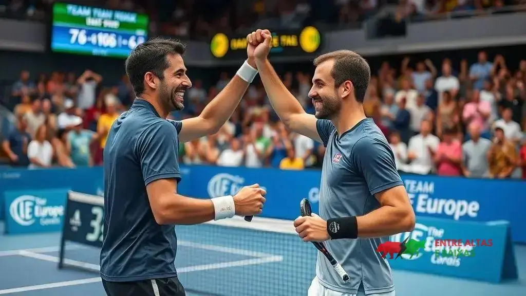 Alcaraz lidera Europa no Laver Cup com vitória de duplas 7-6, 6-4