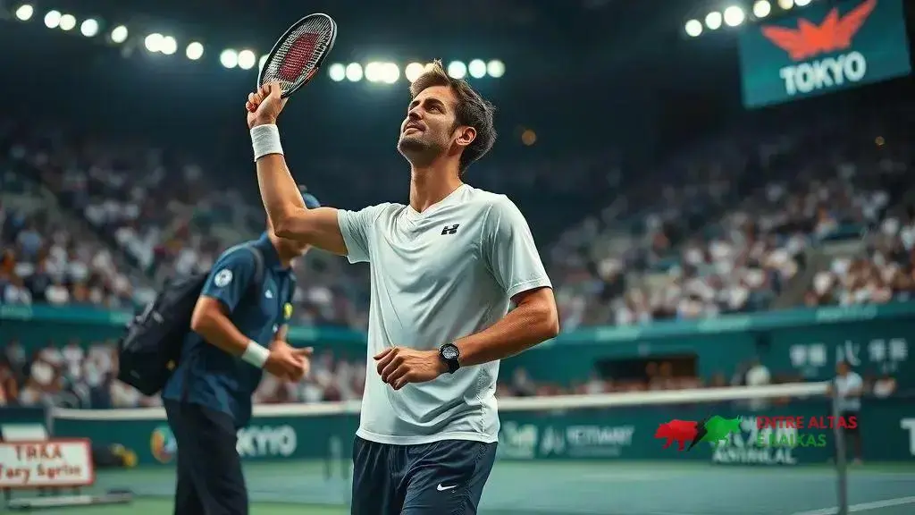 Alcaraz vence Bergs por 6-4, 6-3 e elogia 'melhor fisioterapeuta' no Japan Open