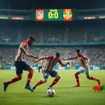 Atlético de Madrid x Villarreal: jogo 1-0 no intervalo e domínio de posse