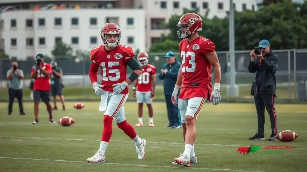 Mahomes e Kelce comandam treino dos Chiefs em São Paulo antes do jogo