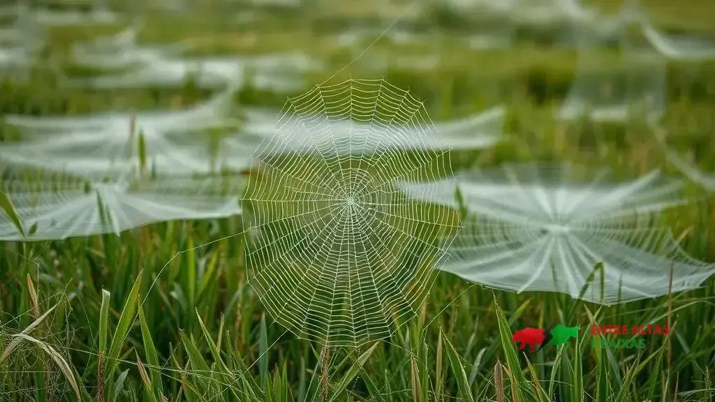 Produtor encontra pasto coberto com teias de aranha em Sandolândia (TO)