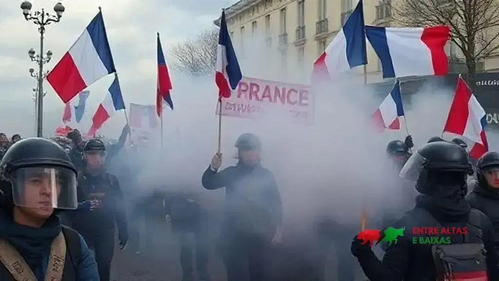 Protestos em França: Manifestações contra Macron e Cortes Orçamentários