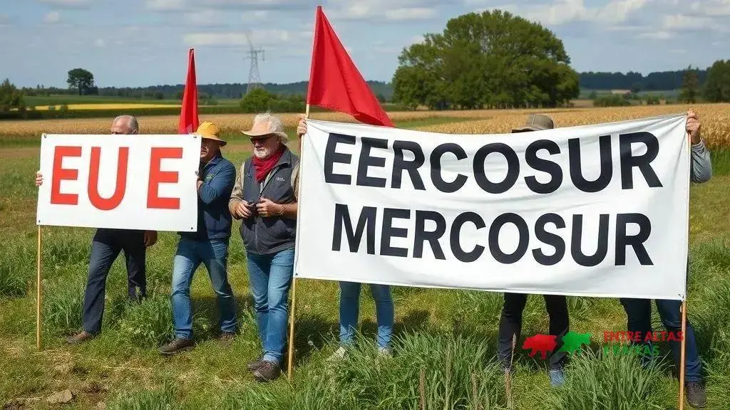 Agricultores Franceses Protestam Contra Acordo da UE com o Mercosul