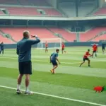 Ancelotti comanda treino em Seul com seleção quase completa e mistério na escalação