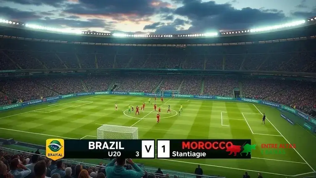 Brasil 0 x 0 Marrocos: intervalo em Santiago no Mundial Sub-20