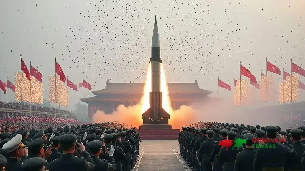 Coreia do Norte exibe novo míssil intercontinental em desfile militar