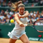 Sabalenka amplia série em Wuhan para 20 vitórias com 6-3, 6-3